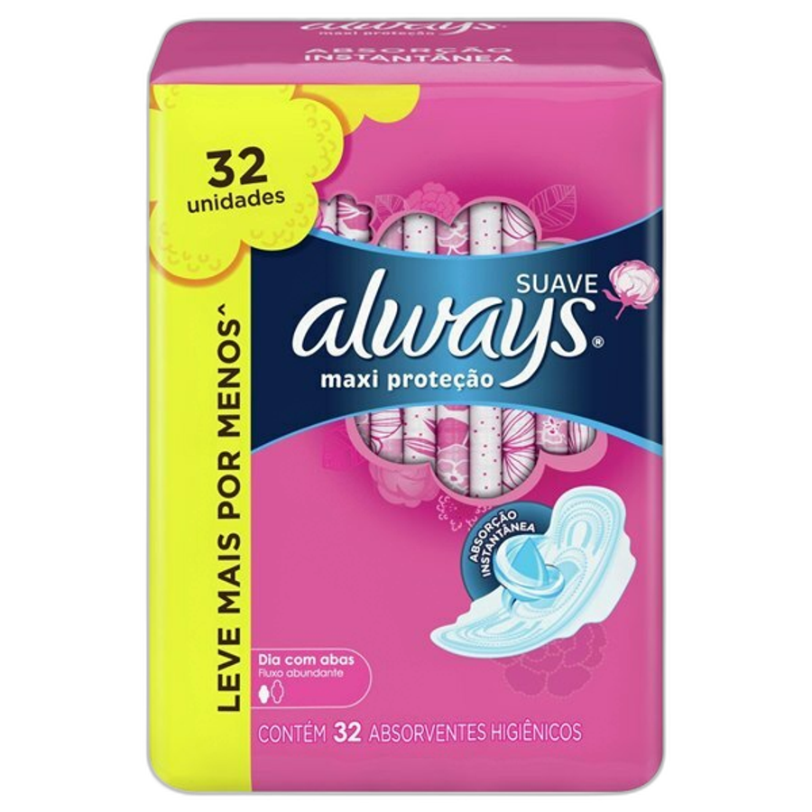 Absorvente Always Tamanho M Suave 32 Unidades