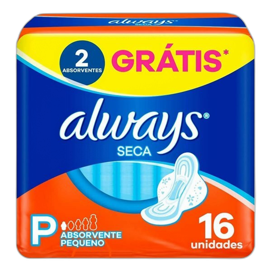 Absorvente Always Dia Seca com Abas 16 Unidades