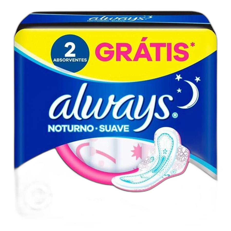 Absorvente Always Noite Ultra Suave com Abas 16 Unidades