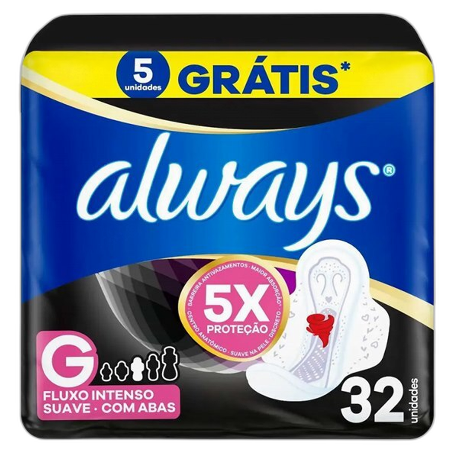 Absorvente Always Noite Ultra Suave com Abas 32 Unidades