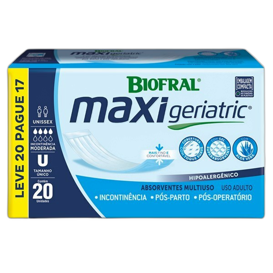Absorvente Geriatrico Biofral Maxgeria Lv20pg17