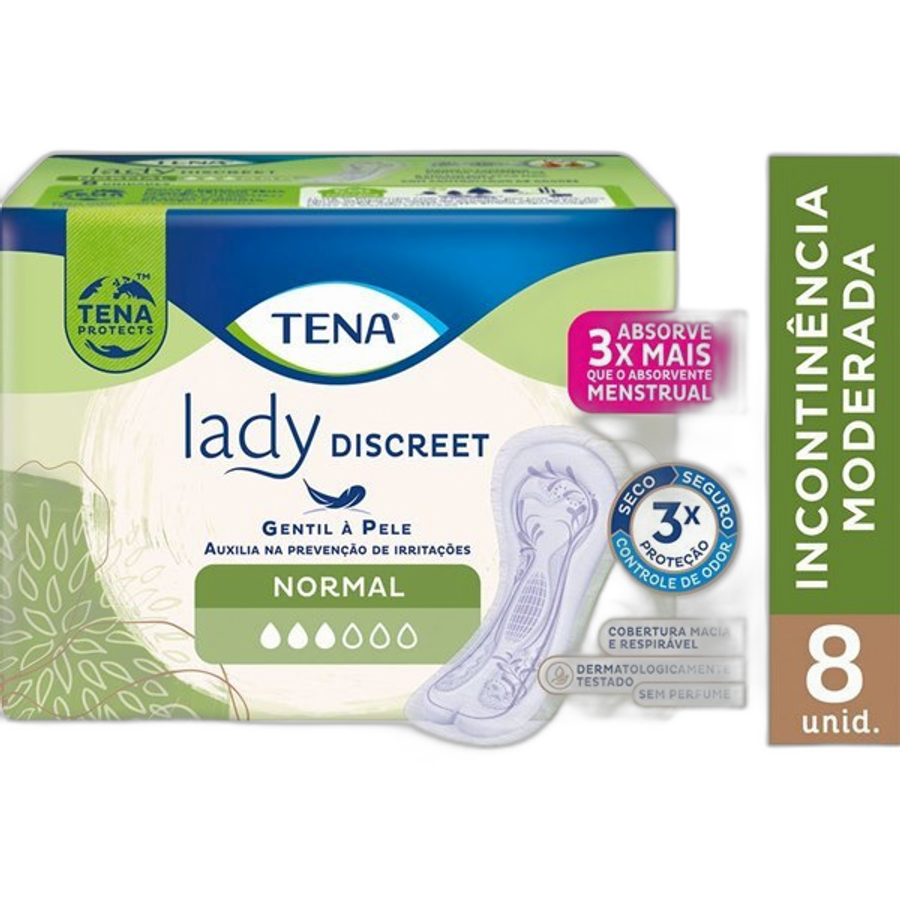 Absorvente para Incontinência Urinária Tena Lady Discreet Normal 8 Unidades
