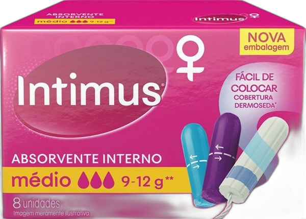Absorvente Interno Intimus® Discreto Médio 8 Unidades