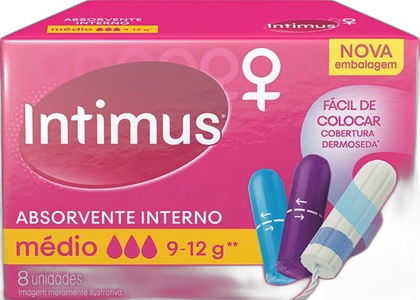 Absorvente Interno Intimus® Discreto Médio 8 Unidades
