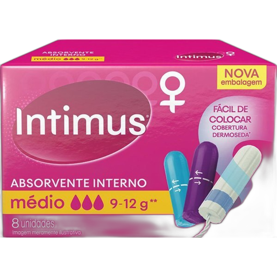 Absorvente Interno Intimus® Discreto Médio 8 Unidades