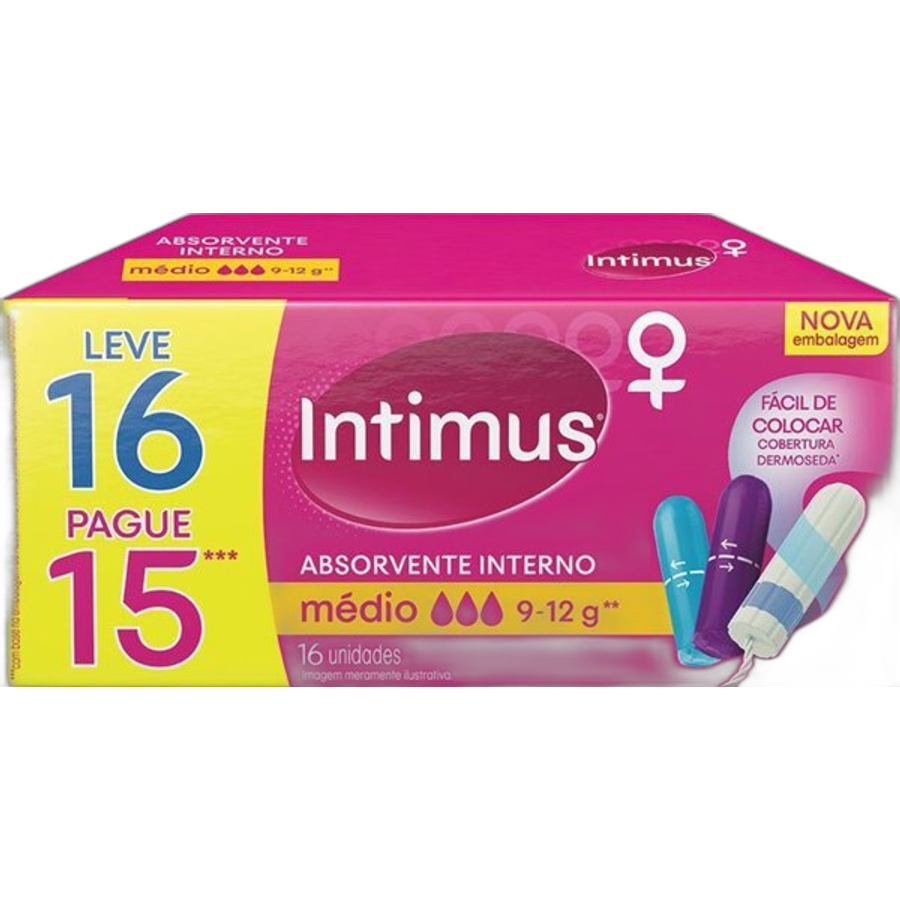 Absorvente Interno Intimus® Discreto Médio 16 Unidades