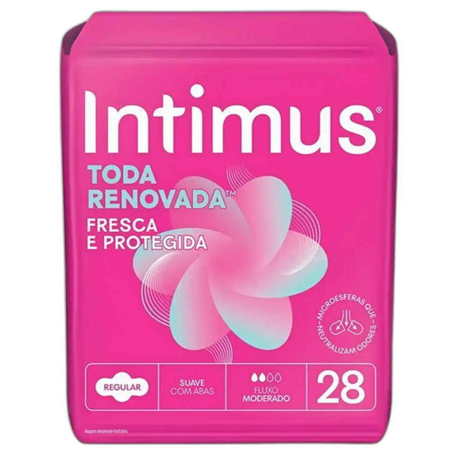 ABSORVENTE INTIMUS ANTIBACTERIANO C/ABAS C/28UND