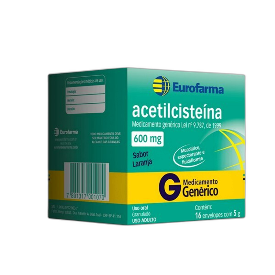ACETILCISTEINA 600MG C/16ENVELOPES