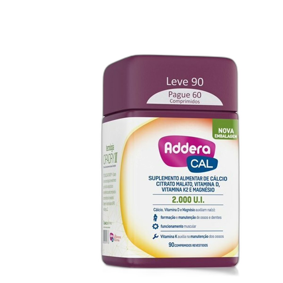 Vitamina D Addera + Cálcio 2.000ui 90 Comprimidos
