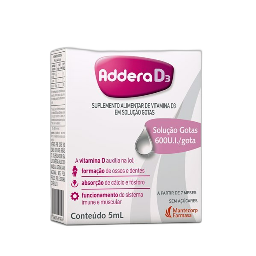 Vitamina D Addera D3 600ui Gotas 5ml
