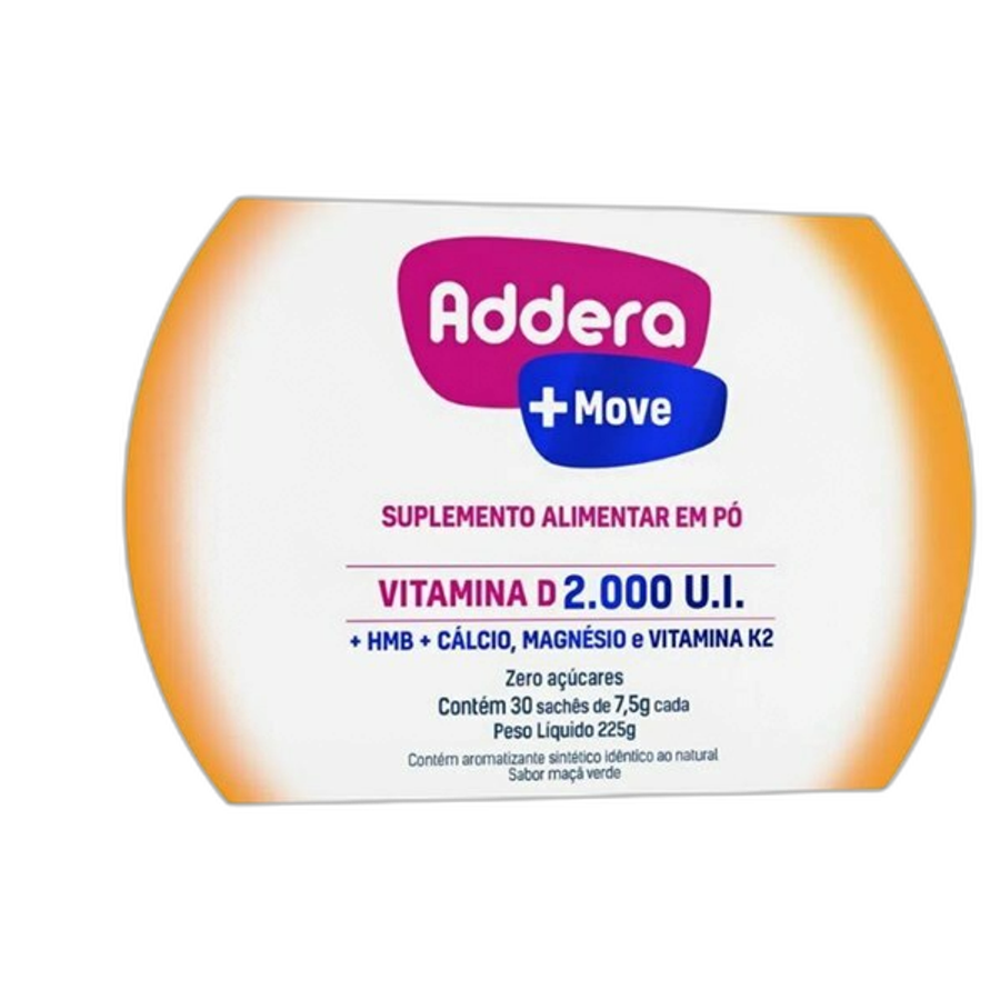 Suplemento Vitamínico Addera +move em Pó Maça-Verde 225g 30 Sachês