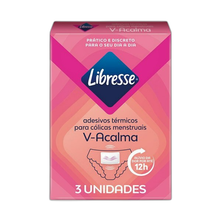 Adesivo Térmico Libresse V-Acalma para Cólica Menstrual 3 Unidades