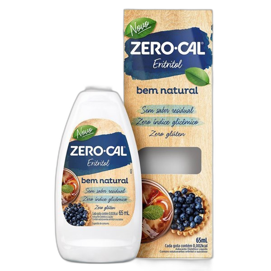 Adoçante Líquido Zero Cal Eritritol 65ml