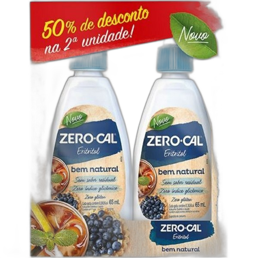 Adoçante Líquido Diet Zero Cal Eritritol Bem Natural 2 Unidades de 65ml