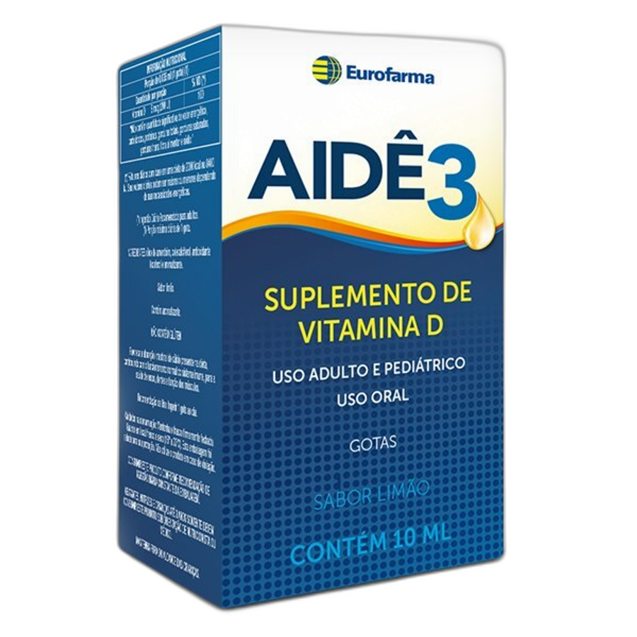 Vitamina D Aidê 3 Gotas Eurofarma 10ml