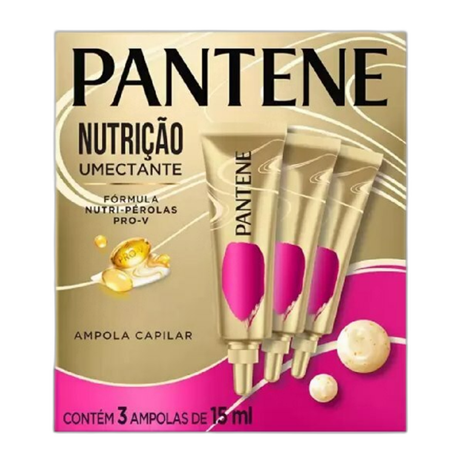 Kit Ampola Capilar Pantene Pro-V Nutrição Umectante Tratamento Hidratante 3 Unidades 15ml Cada