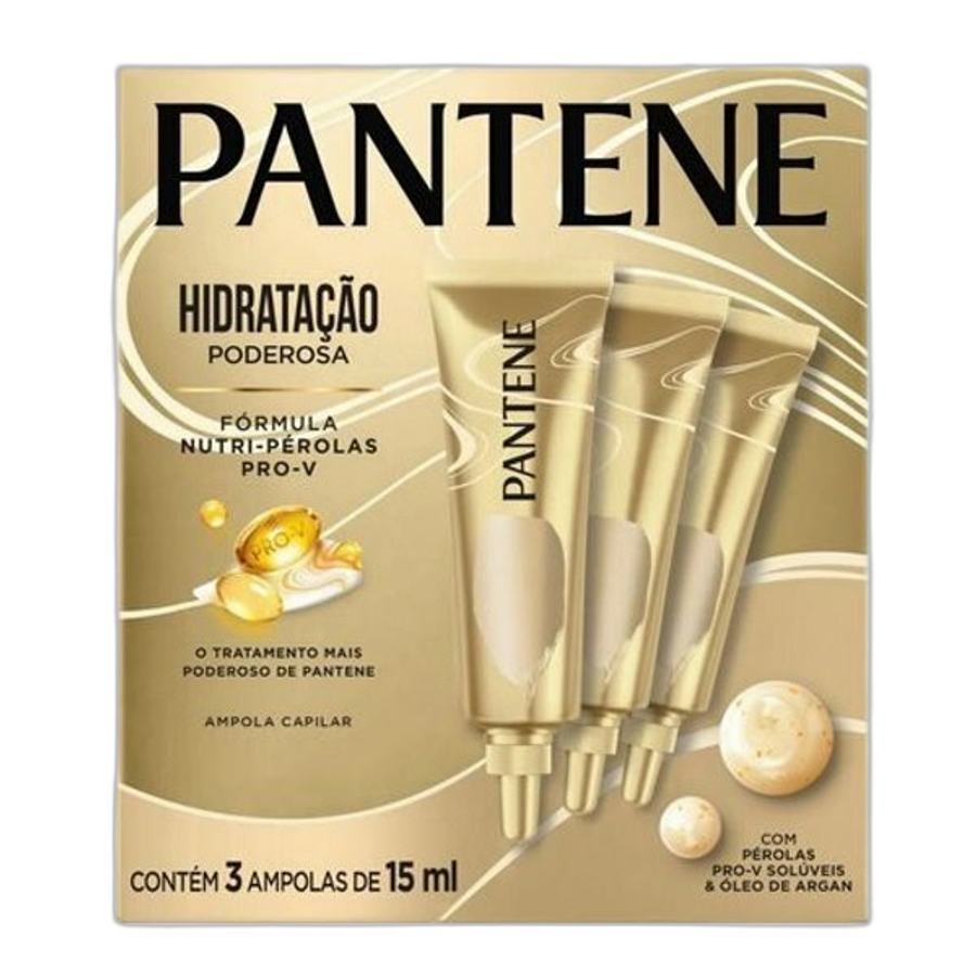 Ampola Capilar Pantene Pro-V Hidratação Poderosa 3 Unidades de 15ml Cada