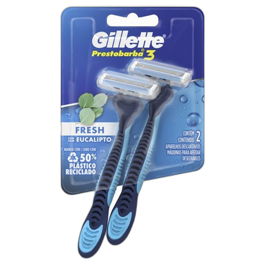 Aparelho de Barbear Gillette Prestobarba3 Cool 2 Unidades