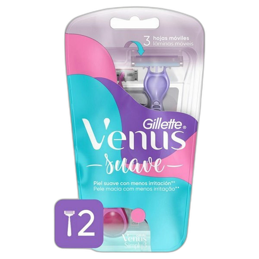 Aparelho para Depilação Feminina Gillette Vênus Simply 2 Unidades