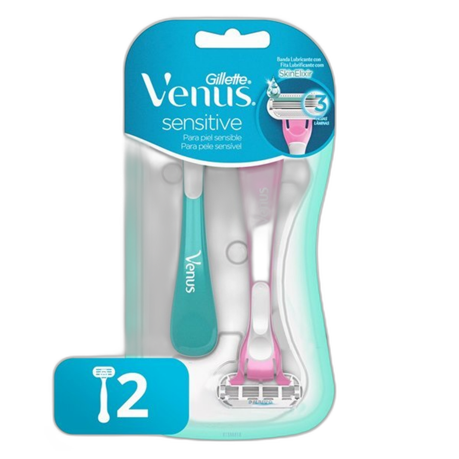 APARELHO BARBEAR GILLETE VENUS 3 SENSITIVE C/2UND