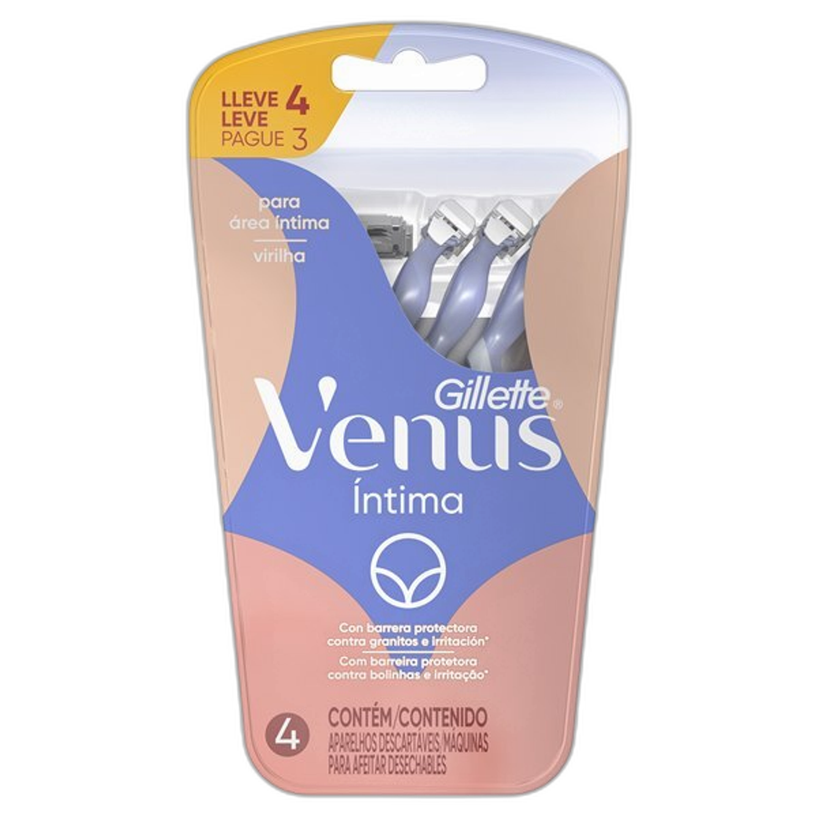 Aparelho para Depilar Gillette Venus Descartávelável 4 Unidades