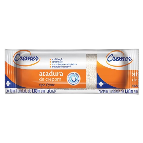 ATADURA DE CREPOM CYSNE 10CM X 1,8M C/6UND CREMER