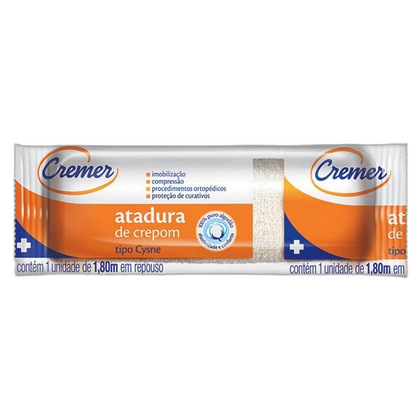 ATADURA DE CREPOM CYSNE 10CM X 1,8M C/6UND CREMER
