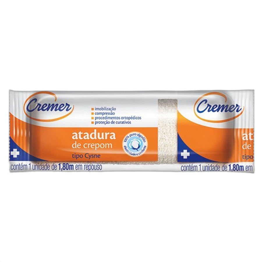 ATADURA DE CREPOM CYSNE 10CM X 1,8M C/6UND CREMER
