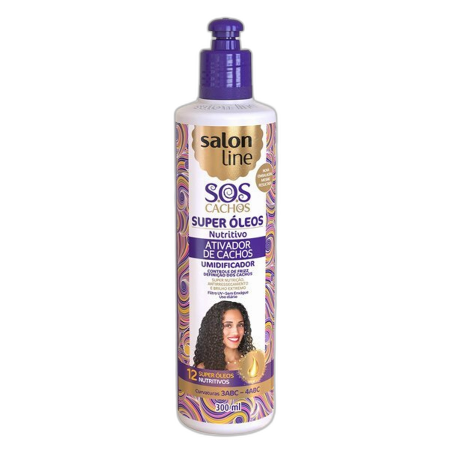 ATIVADOR DE CACHOS SALON LINE 300ML S.O.S OLEOS NUTRITIVOS
