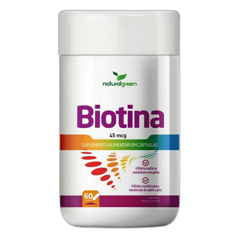 Biotina 500mg 60 Cápsulas Naturalgreen