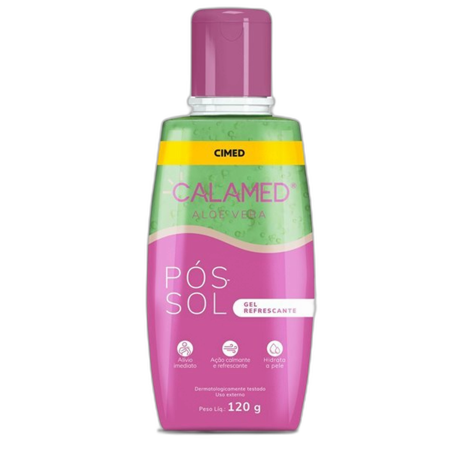 Gel Refrescante Calamed Aloe Vera Pós Sol 120g