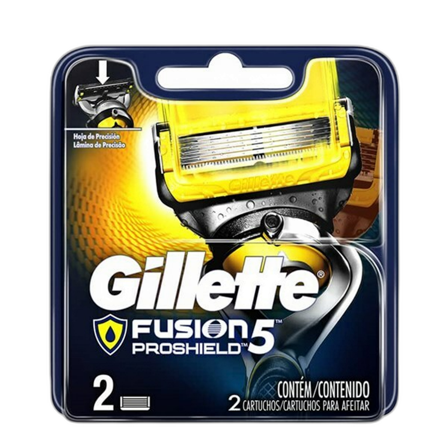 Carga para Aparelho de Barbear Gillette Fusion Proshield 2 Unidades