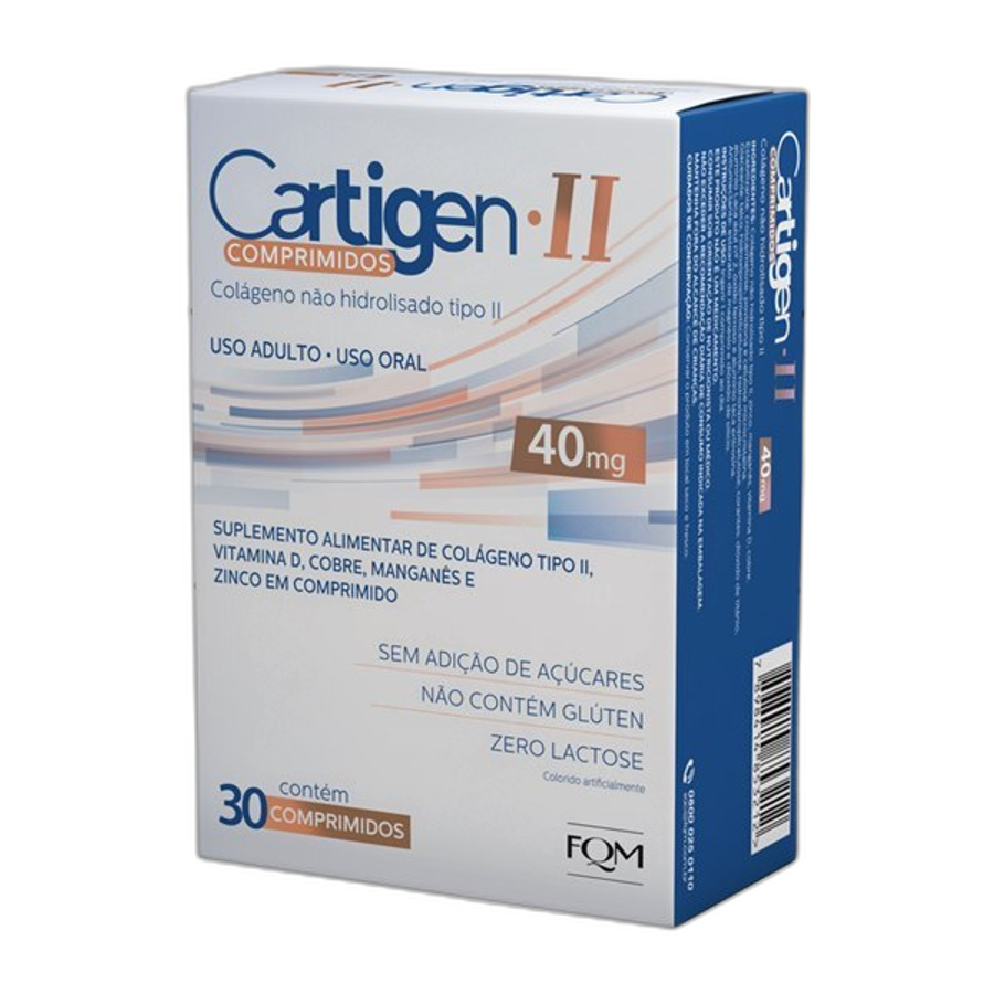 Colágeno Cartigen Ii 40mg 30 Comprimidos
