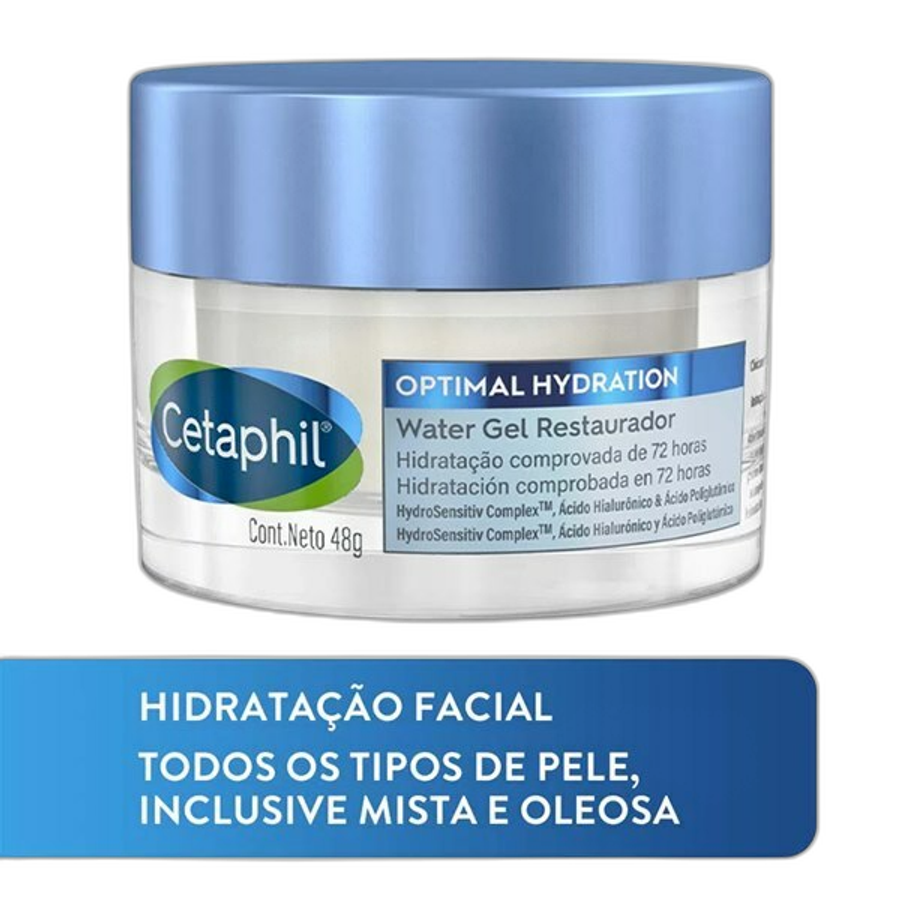 Hidratante Facial Cetaphil Optimal Hydratantion Water Gel Retaurador 48g