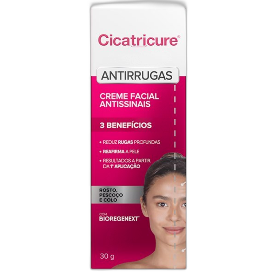 Creme Cicatricure Antissinais Técnologia Bioregenext Rosto, Pescoço e Colo 30g