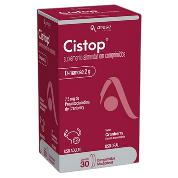 Suplemento Alimentar Cistop D-Manose 2g Arese 30 Comprimidos Mastigáveis
