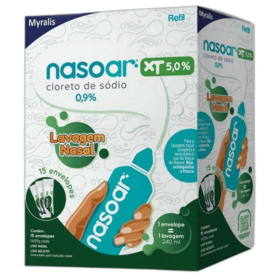 Nasoar Xt 5% Alto Volume 15 Envelopes 240ml