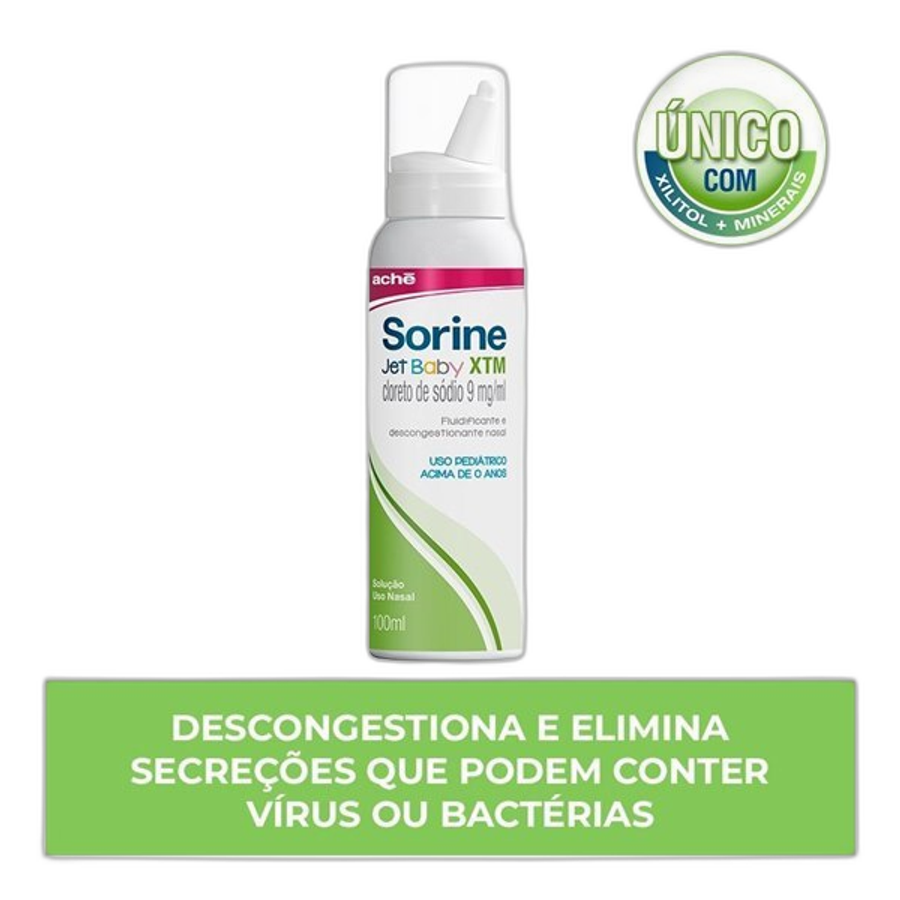 Descongestionante Sorine Jet Baby Xtm 0,9% 100ml Solução Nasal