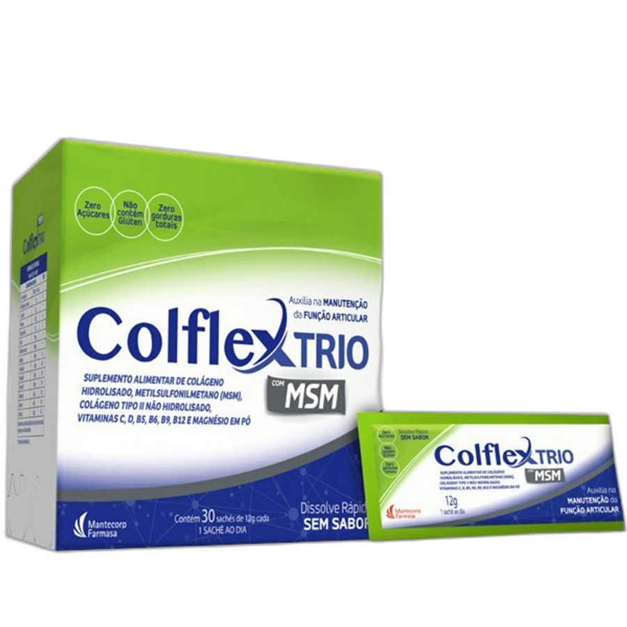 Suplemento Alimentar Colágeno Colflex Trio 30 Sâches