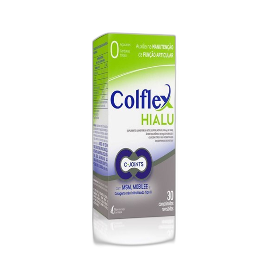 Colágeno Colflex Hialu Tipo Ii + Ácido Hialurônico + Msm 30 Comprimidos