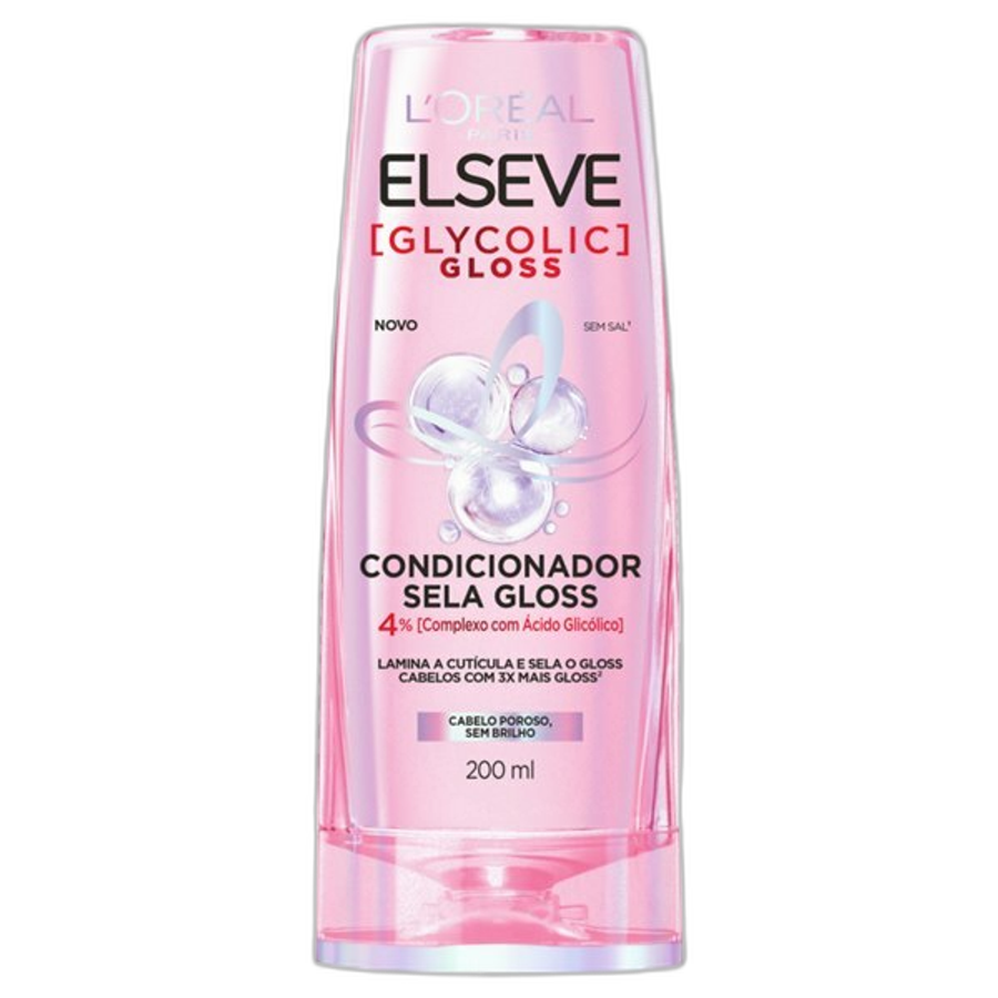 Condicionador Sela Gloss L'oréal Paris Elseve Glycolic Gloss 200ml