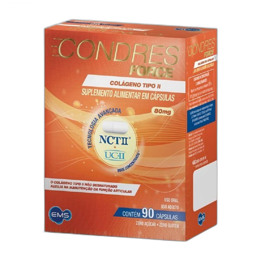 Suplemento Alimentar Condres Force Colágeno Tipo 2 90 Cápsulas