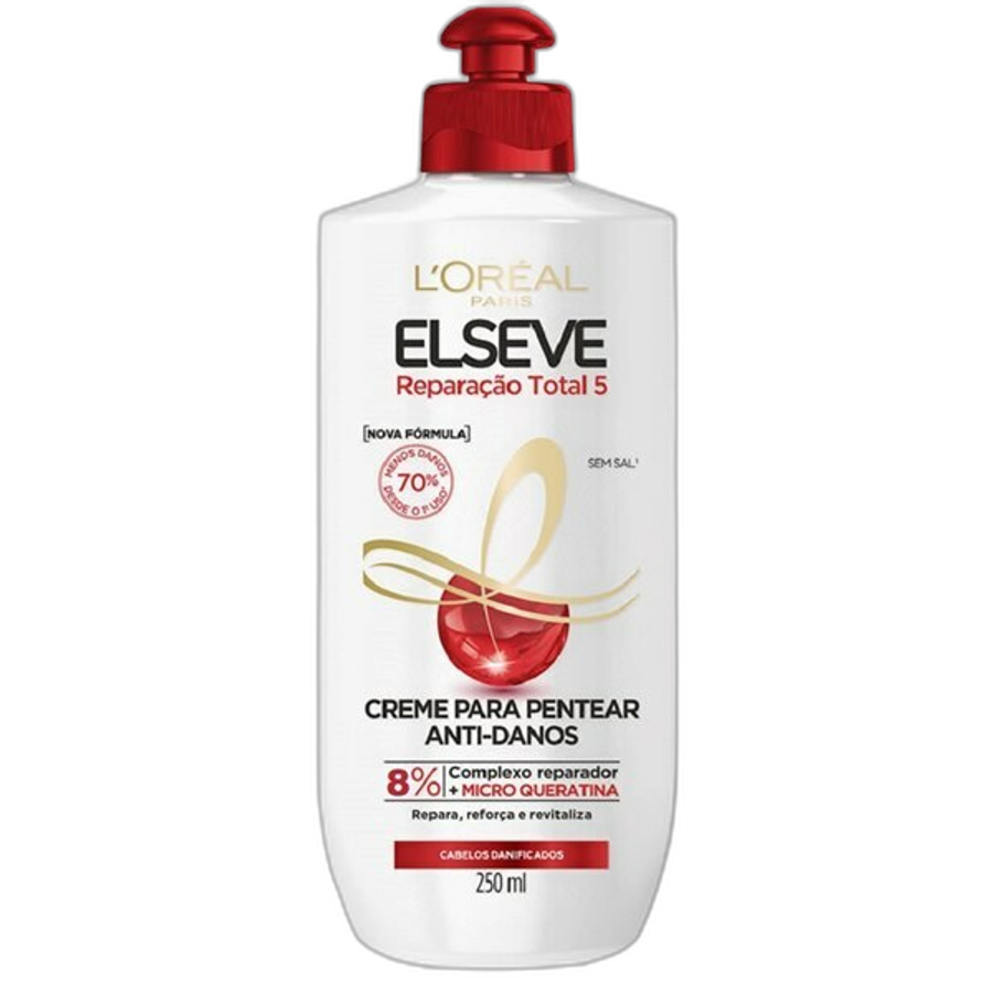 Creme para Pentear Elseve L'oréal Paris Reparação Total 5 250ml