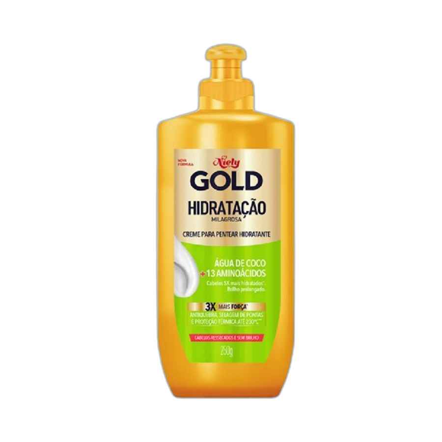 Creme de Pentear Niely Gold Hidratação Milagrosa Água de Coco 280g