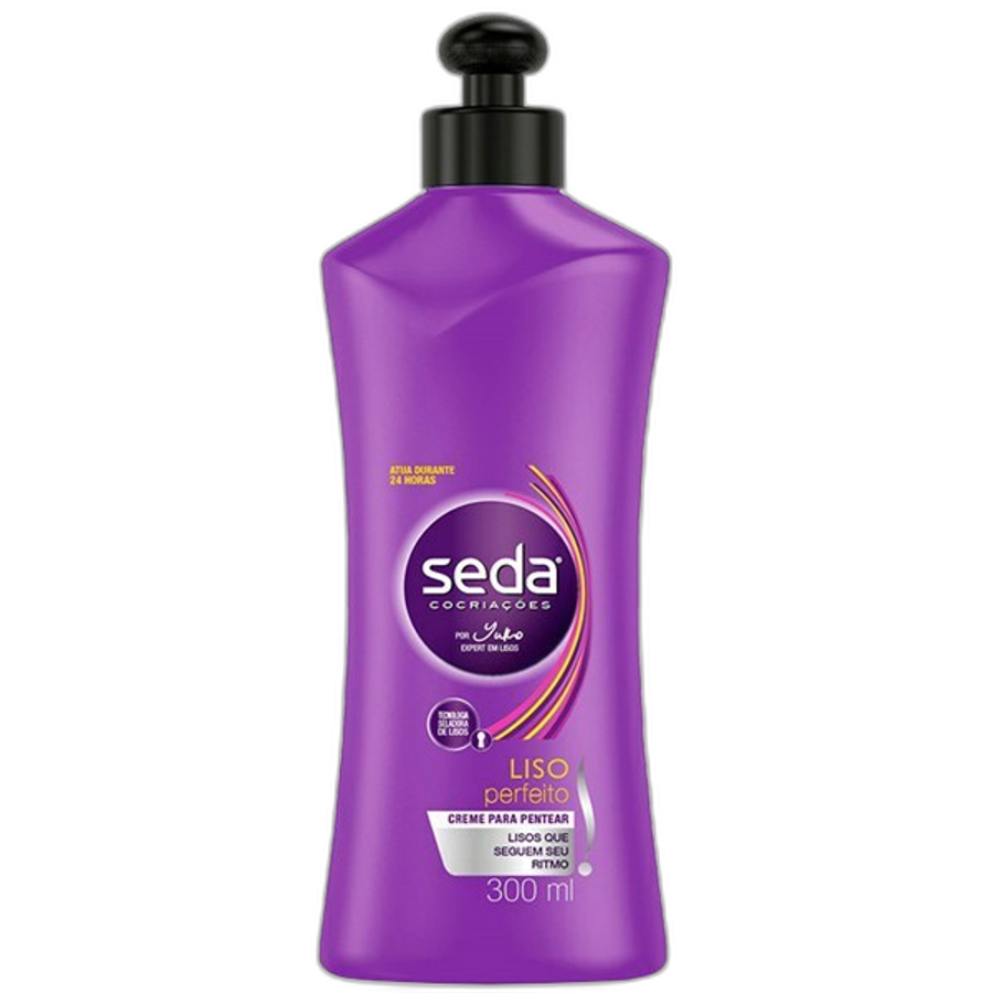 Creme para Pentear Seda Liso Perfeito Reduz o Frizz e Alinha 300ml