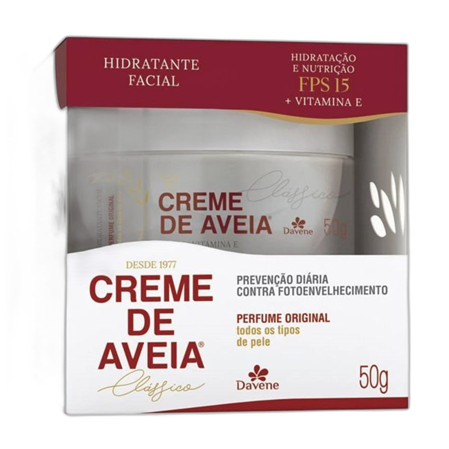 Hidratante Facial Creme de Aveia Clássico 50g - Davene
