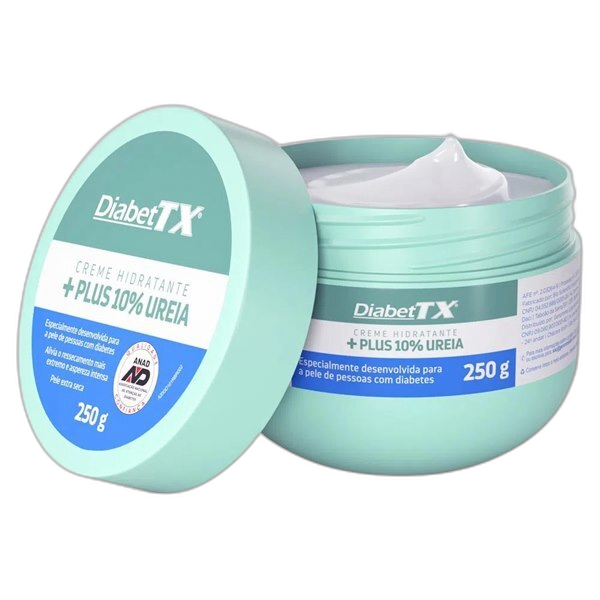 Creme Hidratante Plus Diabettx 10% Uréia Alivia o Ressecamentextremo e Aspereza Intensa 250g
