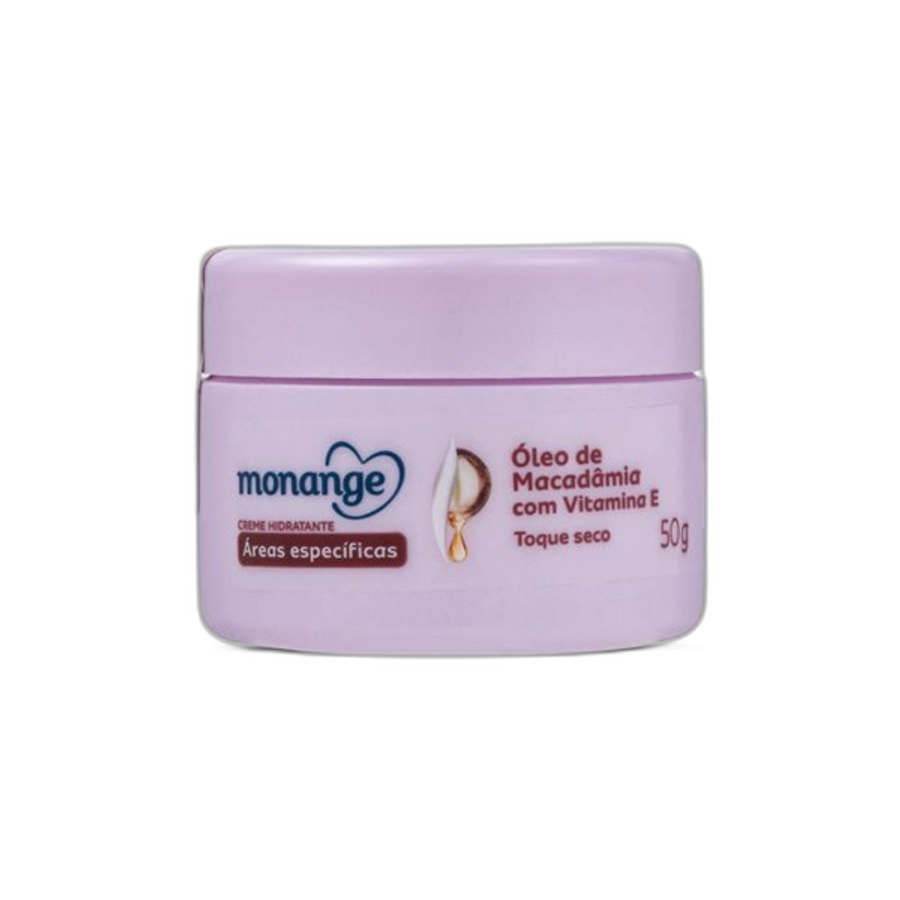 Creme Hidratante Monange Áreas Específicas Toque Seco Óleo de Macadâmia 50g