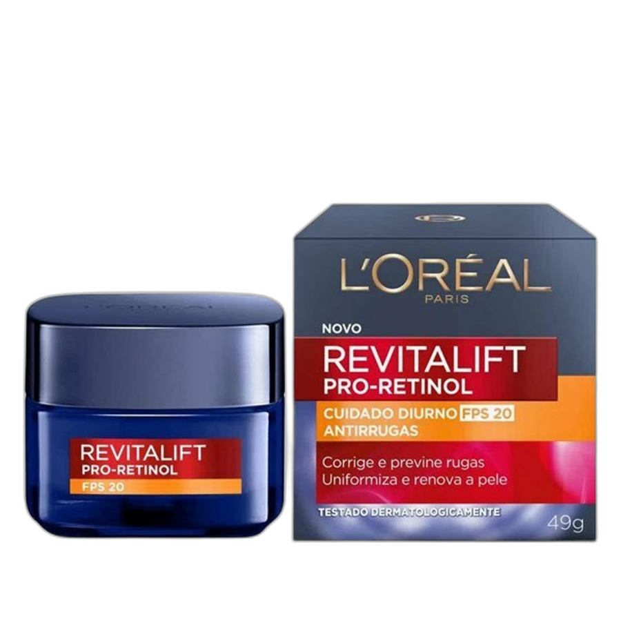 Creme Anti-Idade Hidratante Facial L'oréal Paris Revitalift Retinol FPS20 49g