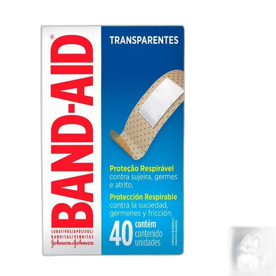 Curativo Band-Aid Johnson's Transparente 40 Unidades
